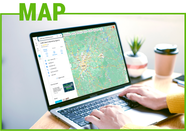 Lume Leads for Contractors | Google maps on a laptop